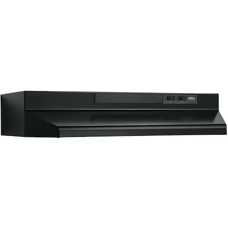 Broan-Nutone 30-Inch Black Convertible Under-Cabinet Range Hood with Easy Install System and 260 CFM Blower BUEZ330BL